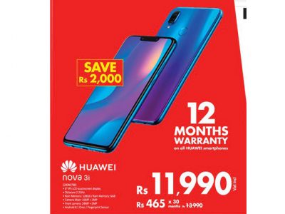 Courts Mammouth – Huawei Nova 3i save Rs2000